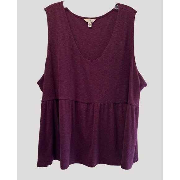 Terra & Sky Women's Plus Size Purple Sleeveless Top 4X (28W-30W) - Stylist - Picture 4 of 6